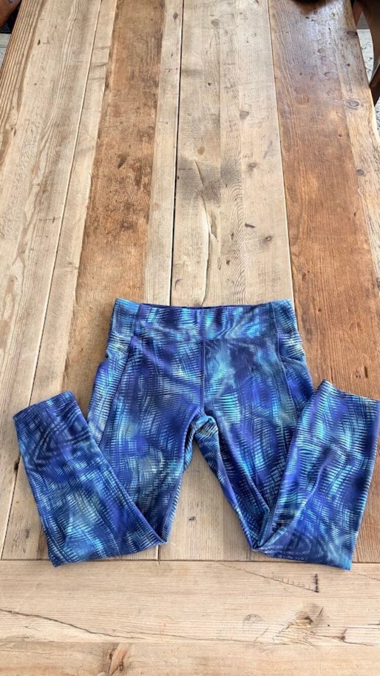 Lululemon Flux Blue Multi  SIZE 10 Invigorate High-Rise Legging 25" EUC!
